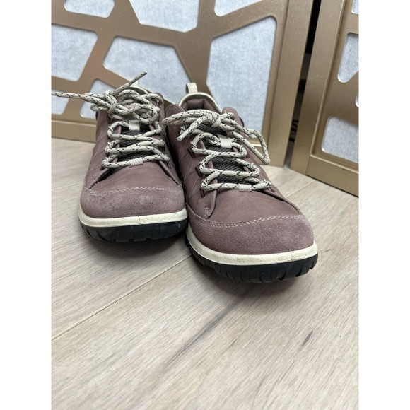 ECCO Aspina Low GORE-TEX Hiking Yak Leather Shoe 39 Us 8 Sneakers Plum - Picture 4 of 9